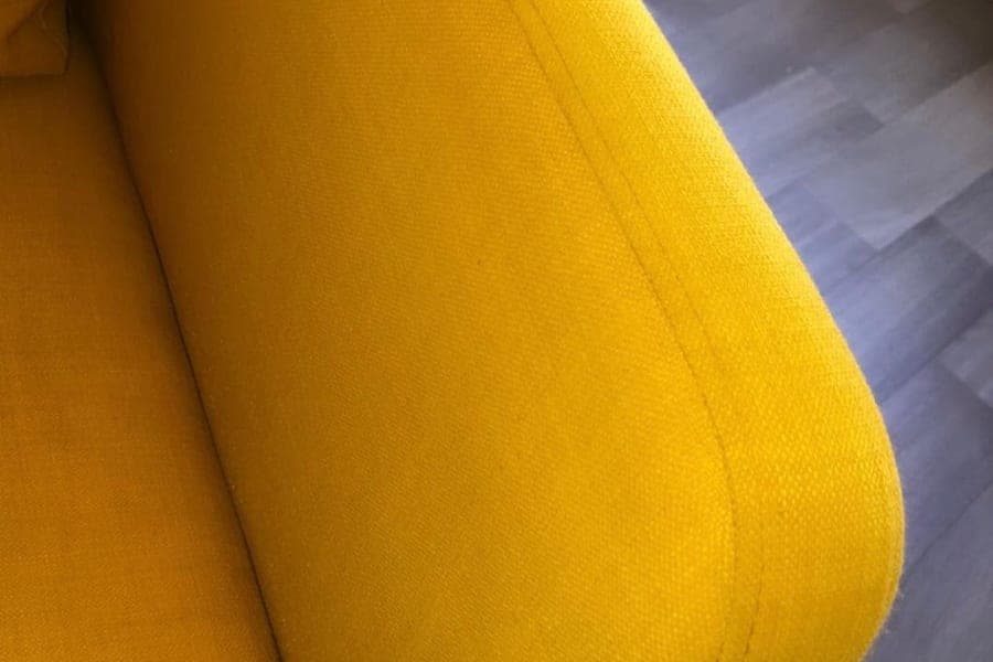 Fabric sofa restored after advanced eco-friendly cleaning by Steam Car Spa