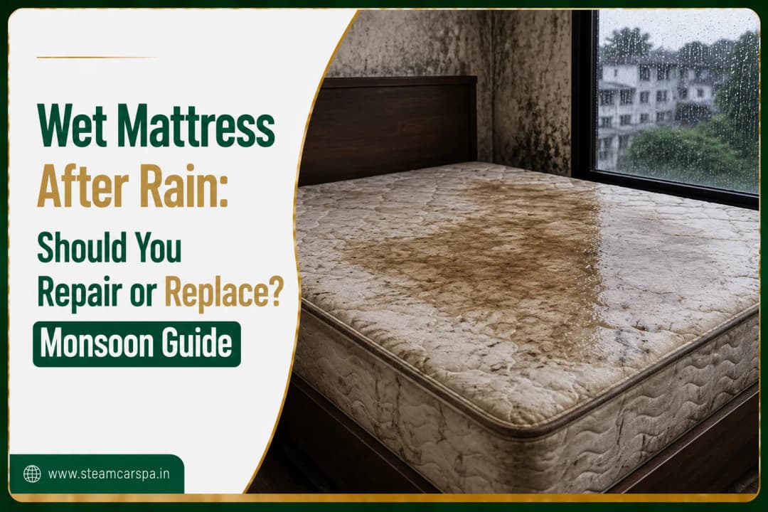 📷 Step 4 Guide (AI Illustrative Diagram): Wet mattress moisture absorption with baking soda
