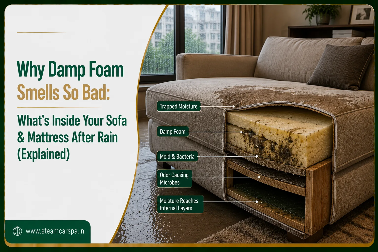 📷 (AI Illustrative Diagram): Black mold damp sofa fabric warning Silvassa Vapi