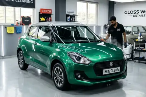 Hatchback car steam detailing service for i20, Swift in Silvassa