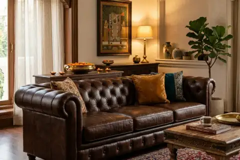 Leather sofa conditioning and cleaning service in Vapi